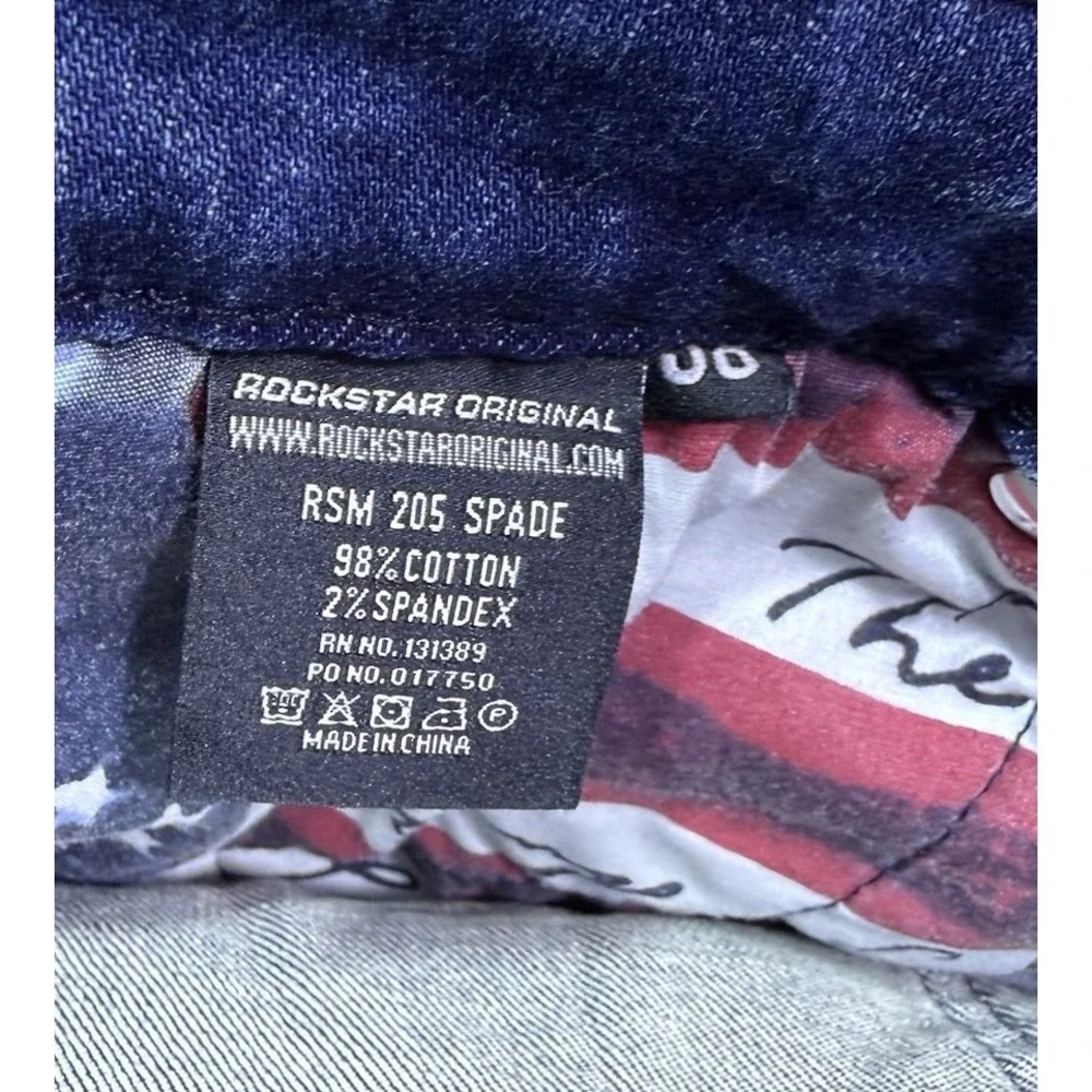 Rockstar Original Jeans Mens 36x34 RSM 205 Flare Distressed Stretch Stacked USA